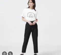 gu ストレッチテーパードパンツL ブラック