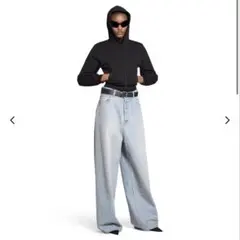 BALENCIAGA ユーズド加工デニムボンバーブルゾン - メルカリ