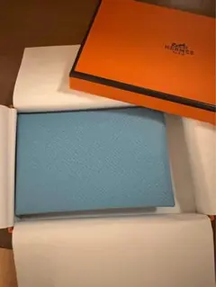 HERMES　名刺入れ　Calvi カルヴィ セレスト　新品　財布　即日発送