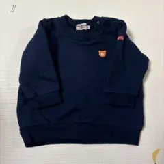 【美品】ミキハウス ホットビスケッツ トップス 70サイズ くま刺繍