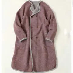 45R フロートヘリンボンコート ノーカラー アルパカ カタログ掲載品