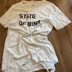 ZARA MAN ダメージ加工 Tシャツ ホワイト