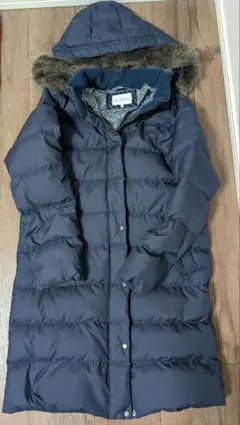 グリーンレーベルリラクシング　ロング　ダウンコート　ネイビー　155