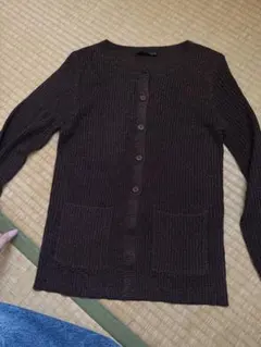 新品未使用zaraブラウンリブ編みカーディガン