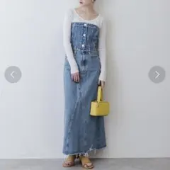 【試着のみ】NEED BY heritage BETH デニムロングスカートのサムネイル