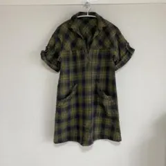 スピックアンドスパン　　チェック柄カジュアルワンピース