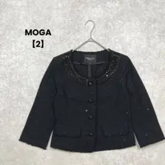 MOGA ビジュー付ジャケット 黒【2】 スパンコール　ラメ　ハレノヒ