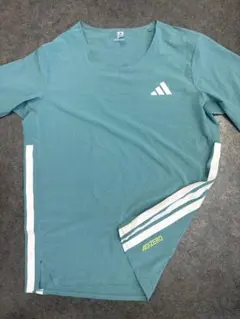 選手着用 adidas アディゼロ ランニングシャツ マラソン　Tシャツ