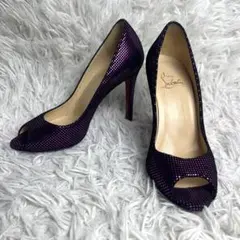 【美品】クリスチャンルブタン パンプス ハイヒール スパンコール 34 1/2