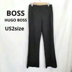 ※要リペア※ ボスヒューゴボス ▶ スラックス US2サイズ 黒無地