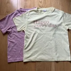 女の子　半袖Tシャツ　130センチ　2枚セット　ピンク　イエロー　アンパサンドのサムネイル