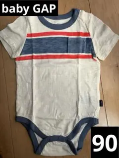 ベビーGAP 半袖 ロンパース 90 ボーダー ネイビー ホワイト 夏