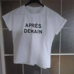 ホワイト Tシャツ APRÈS DEMAIN 半袖
