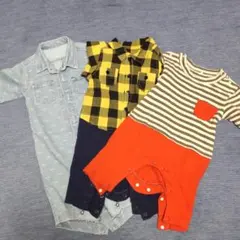 ◆男の子おすすめ◆ロンパース三点セット