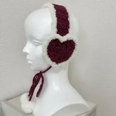 【にゃにゃ。様専用】赤 ハート イヤーマフ プリンセスモール ハンドメイド