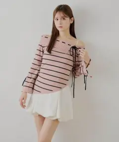 chico ワンショルニット＋バルーンワンピースセット