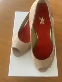 KIBERA ベージュ オープントゥヒール