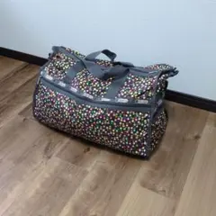 LeSportsac ボストンバッグ 黒・カラフルなドット