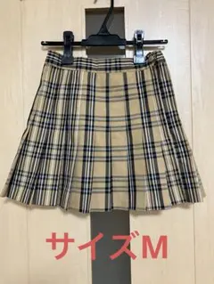 WEGO ベージュ チェック柄 プリーツスカート　サイズ M 美品