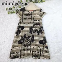mint designs ミントデザインズ アート柄 半袖ワンピース 日本製のサムネイル