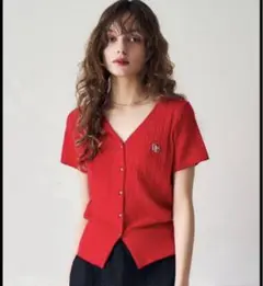 GENERAL IDEA Ｖネックカーディガン 半袖　Mサイズ