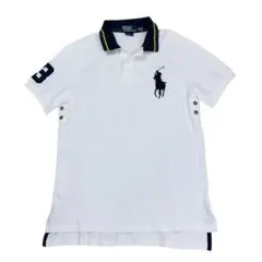 ポロラルフローレン　半袖　ポロシャツ　ビックポニー　刺繍　XLサイズ　白