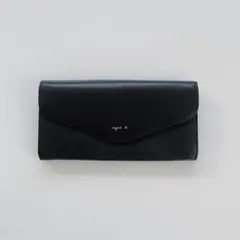 アニエスベー シープレザー ロングウォレット BLK - メルカリ