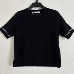 ZARA ブラック 半袖Tシャツ ショート丈