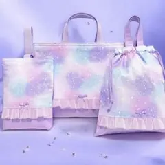 No.423＊入学入園3点セット＊手提げバッグ＊体操袋＊上履き入れ＊ハンドメイド
