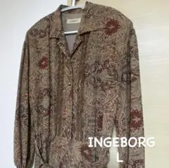 INGEBORG ペイズリー柄 ロングワンピース L