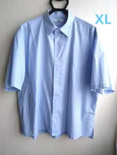 UNIQLO:C ブロードオーバーサイズシャツ/ストライブ XL ブルー