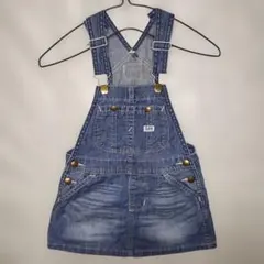 【Lee】オーバーオールスカート 100cm デニム ジャンパースカート キッズ