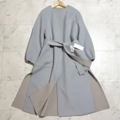 未使用 タグ付き ADORE 2TONEリバーコート リバーシブル カシミヤ混