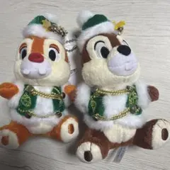 チップとデール クリスマス ぬいぐるみバッジ 2個セット 2017