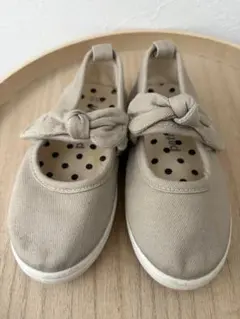 petit main リボン付きシューズ 15 15.0cm ベージュ