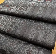 2570⭐︎正絹⭐︎大島紬泥染⭐︎花並べ⭐︎新品⭐︎ハギレ　37×100