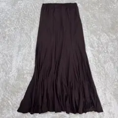 プラージュ24年 Washable Fibril ロングスカート ブラウン 38 - メルカリ
