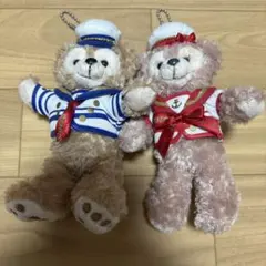 ダッフィーとシェリーメイ ぬいぐるみバッジ