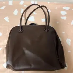 ブラウン 合成皮革 ハンドバッグ