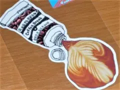 限定 絵の具 コーヒー ラテアート ステッカー B-SIDE LABEL