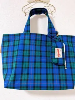 handmade⭐︎マチたっぷりビッグトートバッグ⭐︎タータンチェック