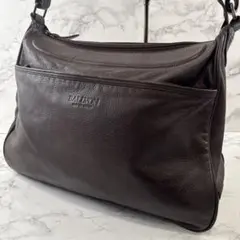 BALLVON ACE. エース 日本製 本革 レザー ショルダーバッグ こげ茶