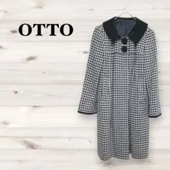 オットー【M】千鳥格子柄ロングコート アウター フェミニン 高級 ウール 綺麗めのサムネイル