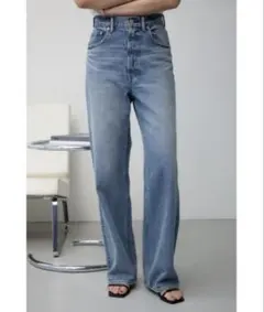 【AZUL BY MOUSSY】ハイウエストワイドデニム M
