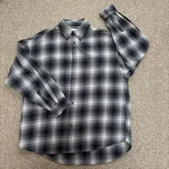 FREAK'S STORE 長袖ネルシャツ ブラック系チェック オンブレチェック