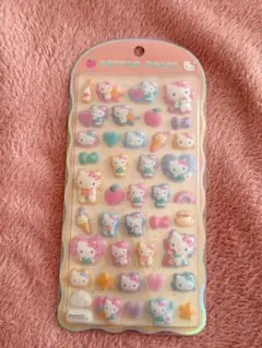 新品未使用☆ ハローキティ キャラクターシール 表面ふわふわ