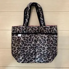 新品　BEAMS LIGHTS レオパード柄キルティングトートバッグ