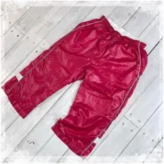 『DUNLOP』ナイロンパンツ　七部丈　あずき　ボルドー　Mサイズ　レディース