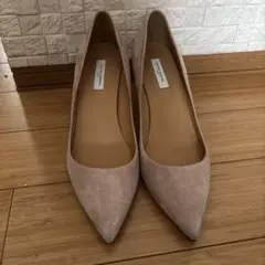 ベージュ スエード ポインテッドトゥ ハイヒール ユナイテッドアローズ