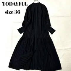 【美品】 トーガプルラ ストレッチブロードブラウス フェザー ブラック 38 美品】 トーガプルラ ストレッチブロードブラウス フェザー ブラック